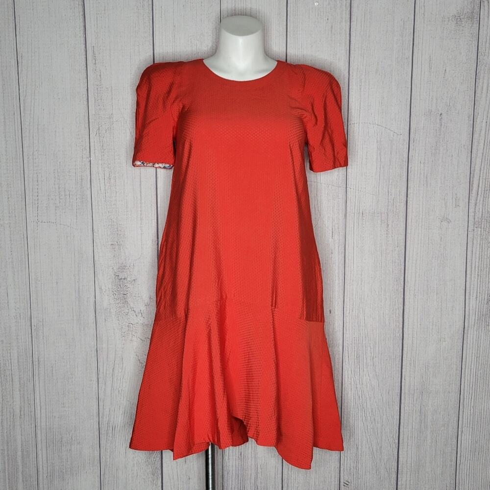 Anthropologie Maeve Rousseau Flounced High-Low Dress, size US 10